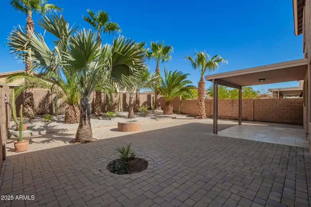 a tree in front of a house with a yard