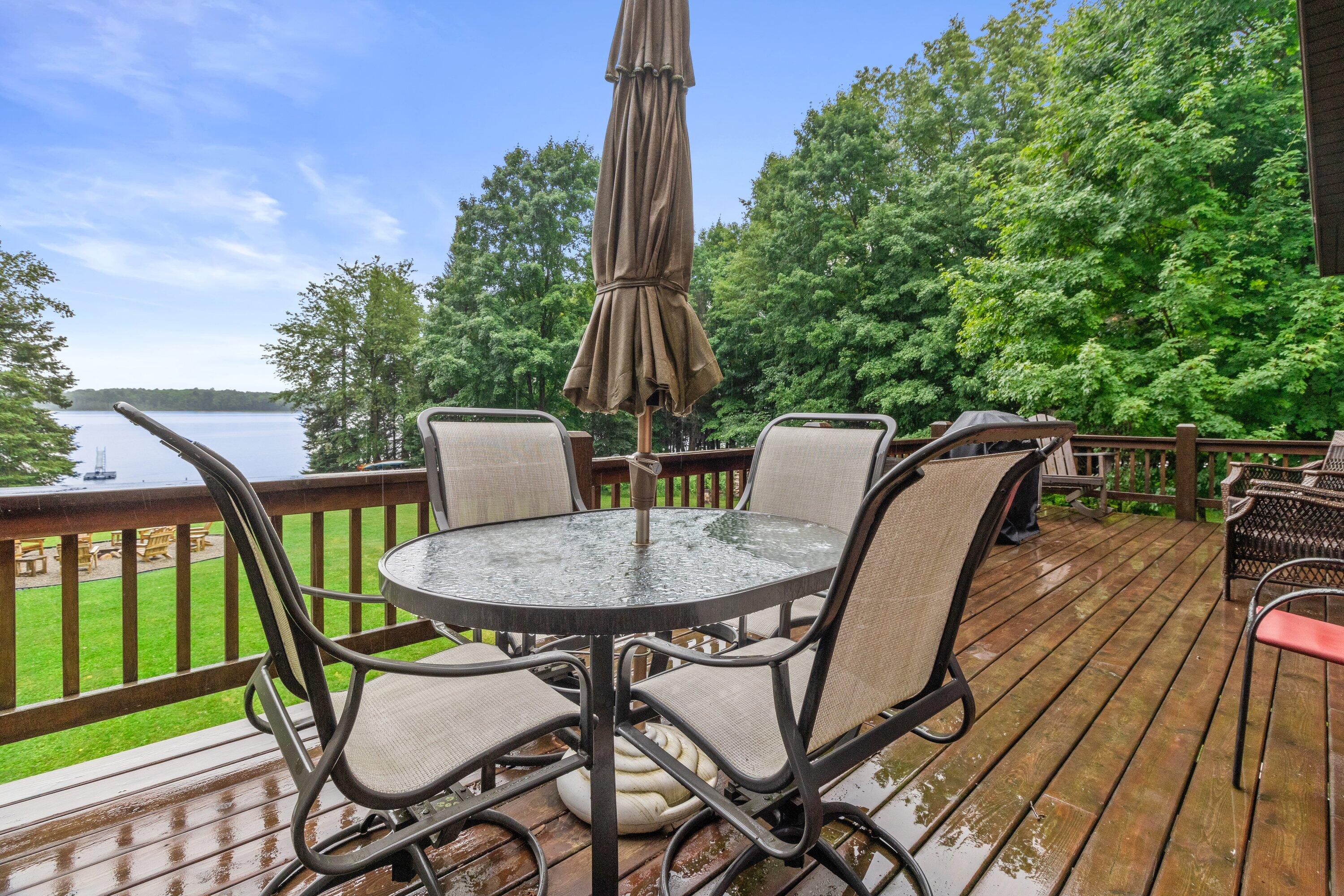 11098 East Halsey Lake Road Long Lake, WI 54542 - Photo 54 of 63 deck facing the lake
