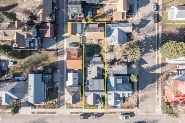 a front view of a building with street