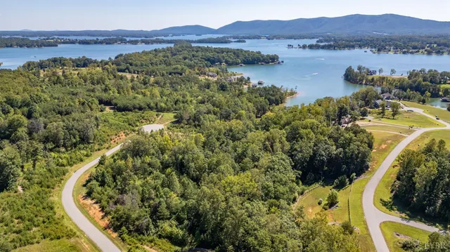 a view of a lake with a mountain