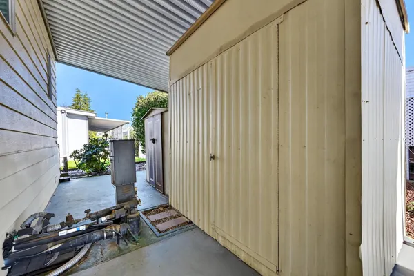 a backyard of a house