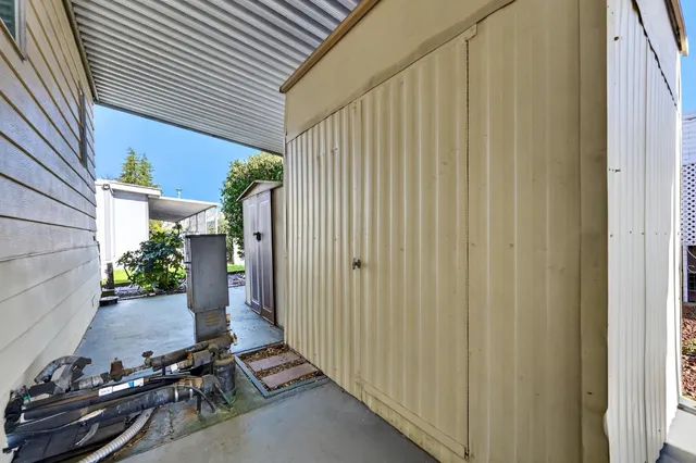 a backyard of a house