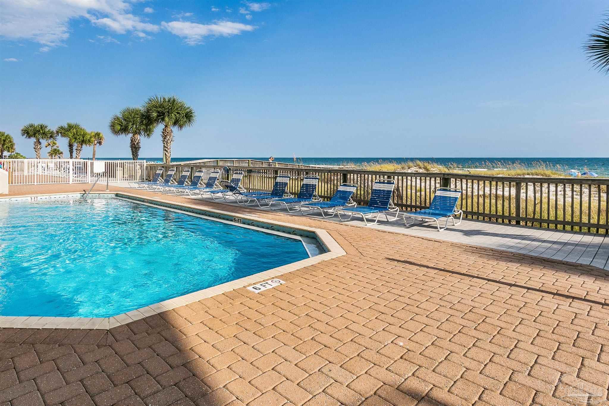 16285 Perdido Key Drive, Unit 424 Pensacola, FL 32507 - Photo 44 of 53 a view of swimming pool with outdoor seating
