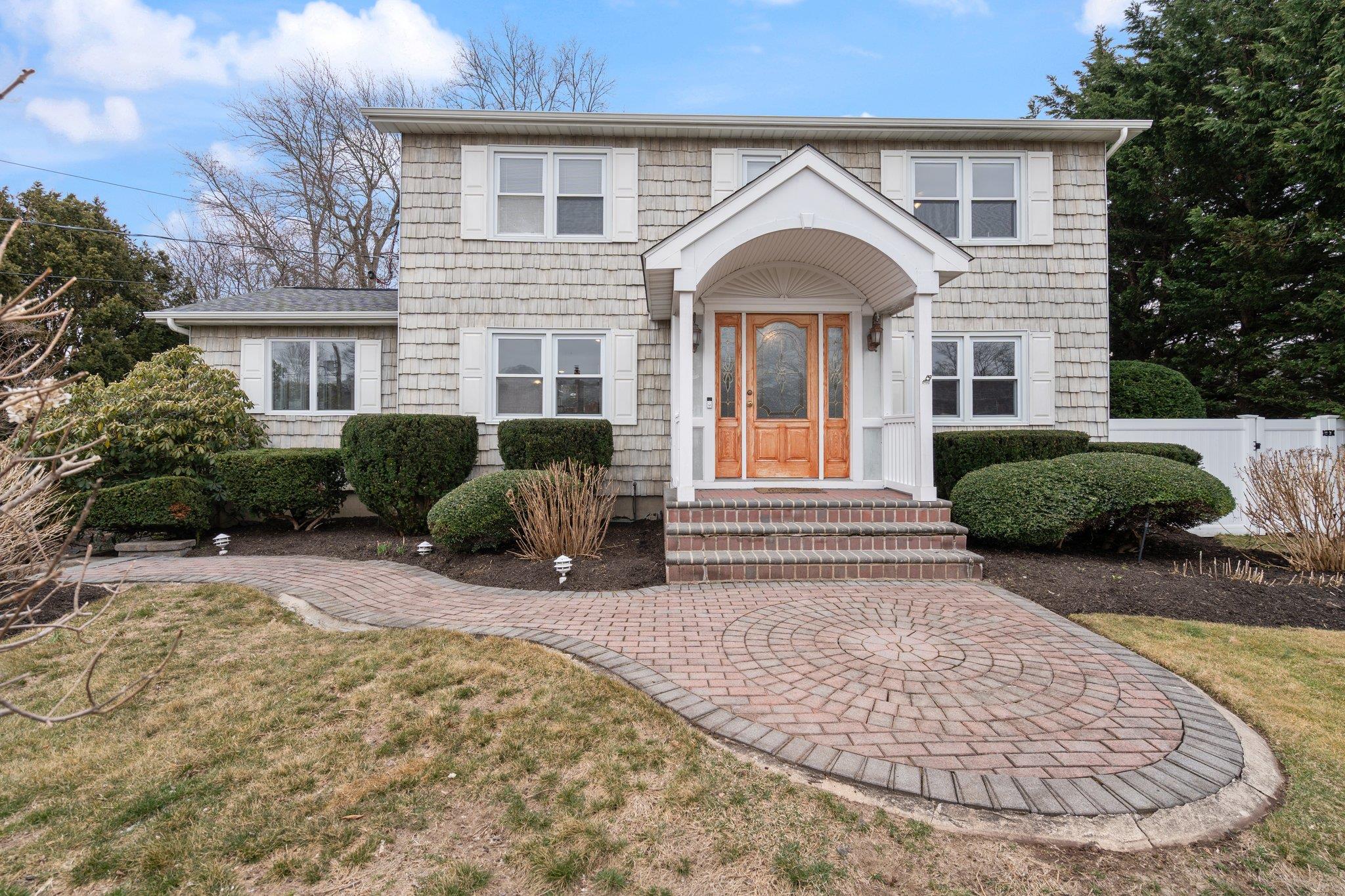 a front view of a house