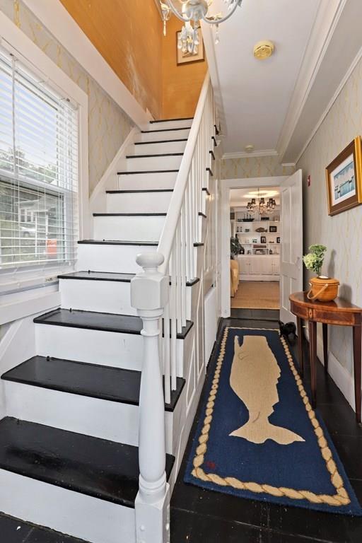 434 Main Street Amesbury, MA 01913 - Photo 16 of 40 a view of entryway and hall with wooden floor