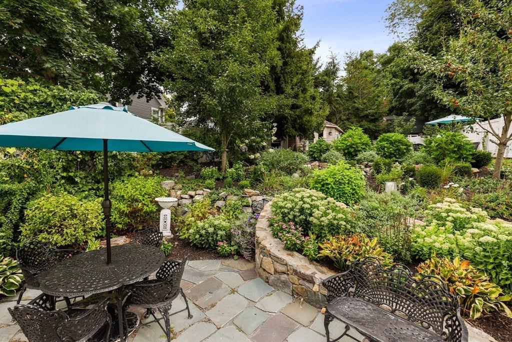 434 Main Street Amesbury, MA 01913 - Photo 31 of 40 a garden view with a seating space