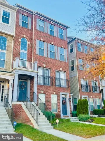 front view of a brick building