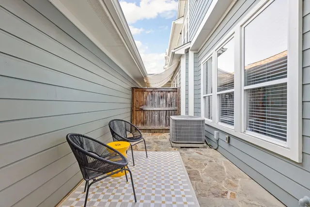 a view of outdoor space with seating area