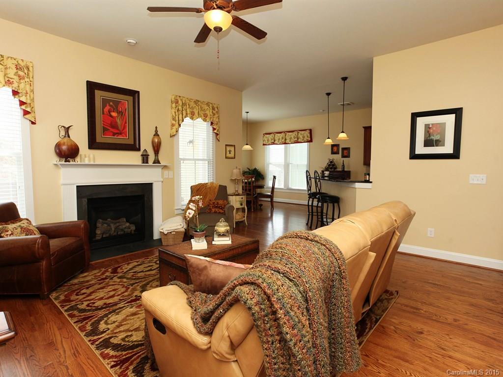742 Revival Row Fort Mill, SC 29708 - Photo 8 of 24 a living room with furniture a flat screen tv and a fireplace