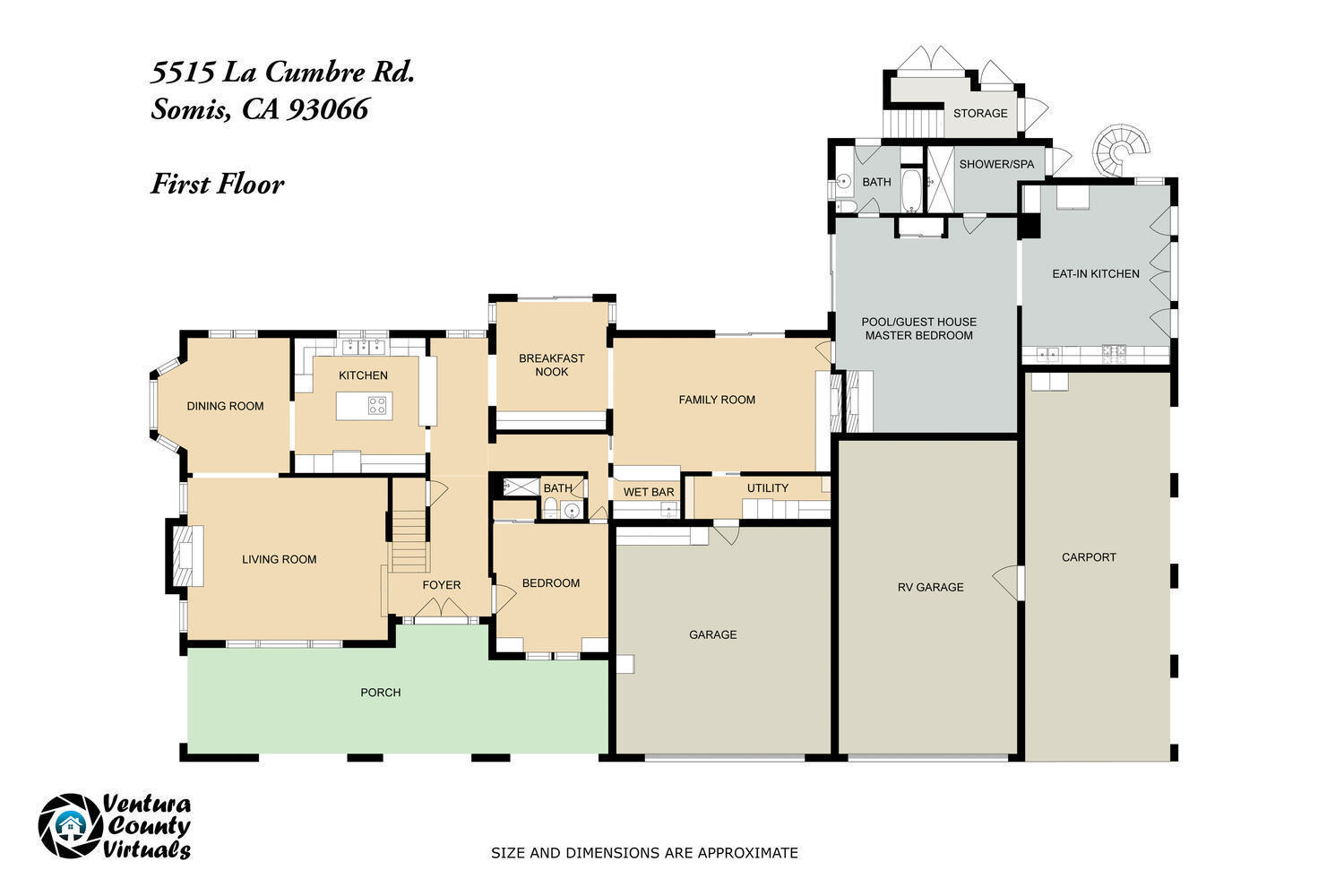 5515 La Cumbre Road Somis, CA 93066 - Photo 43 of 44 1st Floor Floorplan
