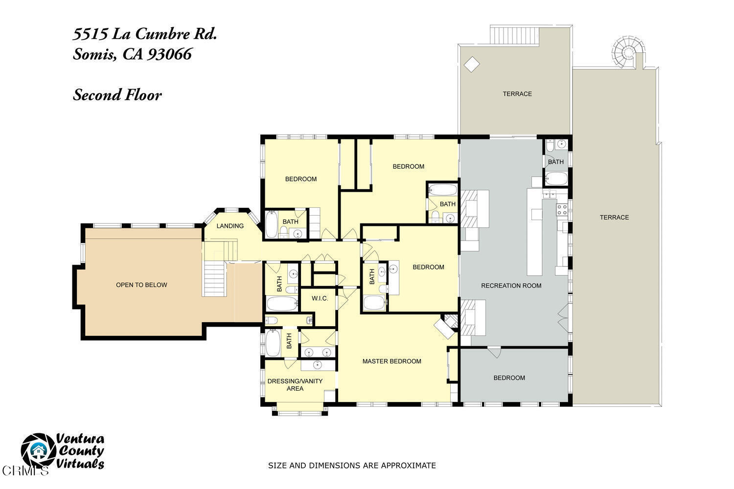 5515 La Cumbre Road Somis, CA 93066 - Photo 44 of 44 2nd Floor Floorplan