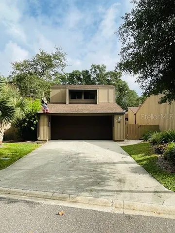 a view of a backyard with a garden