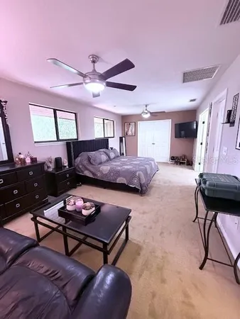 a view of a deck with a garden