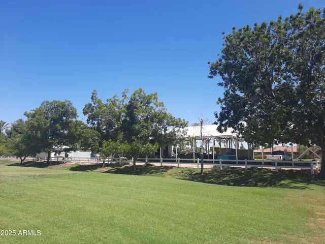a view of city and lots of trees