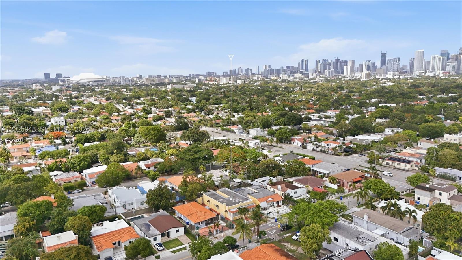 1745 Southwest 17th Street, Unit 2 Miami, FL 33145 - Photo 25 of 32 an aerial view of a city with lots of residential buildings