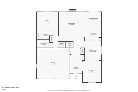 $539,000 | 617 Donegal Drive, Elgin, IL 60124