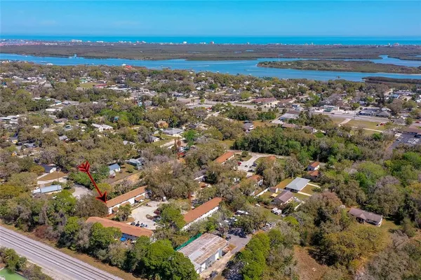 an aerial view of multiple house