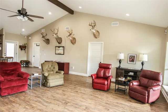 a bedroom with a bed and a walk in closet