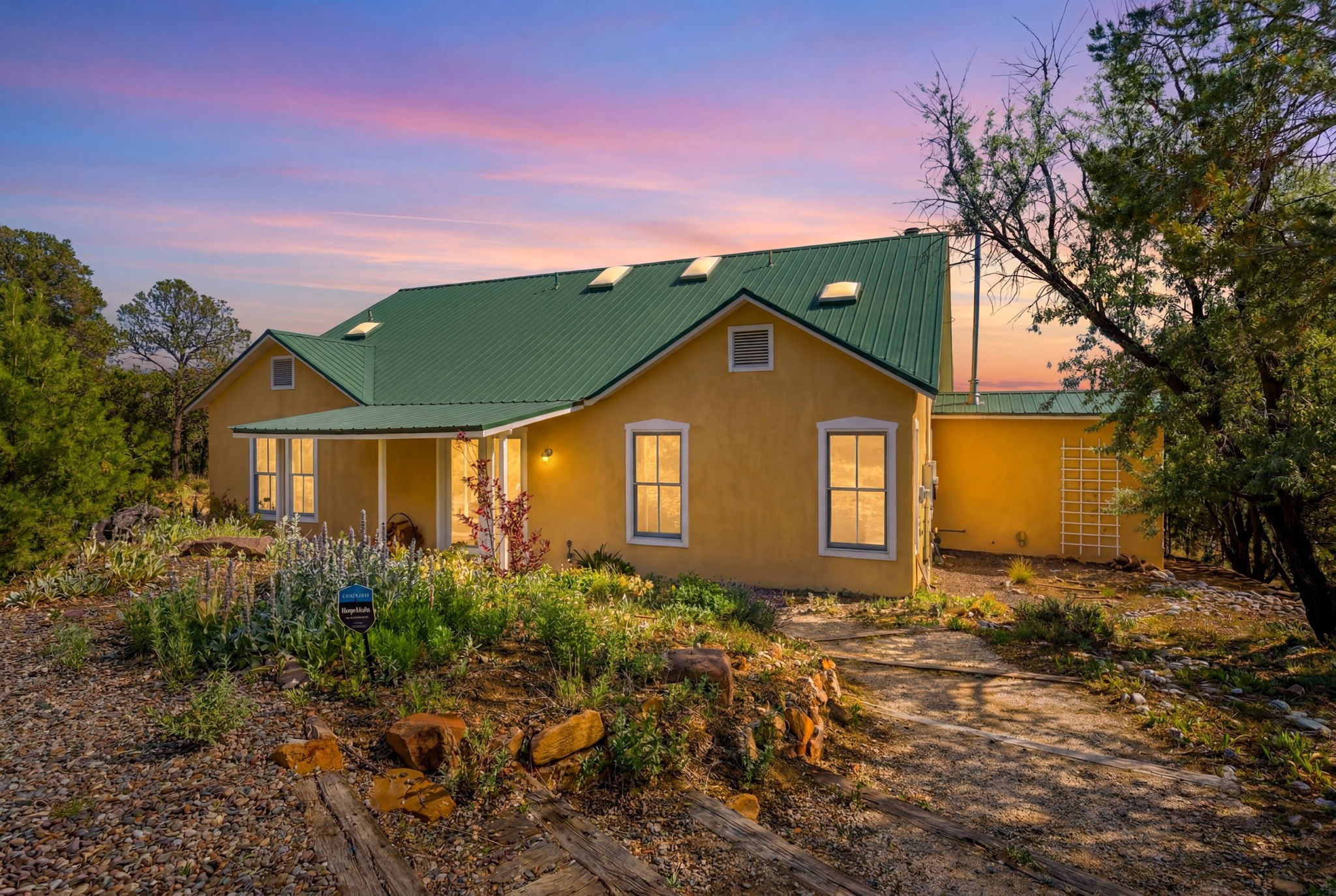 36 San Sebastian Road Santa Fe, NM 87505 - Photo 2 of 60 Main House at Sunset