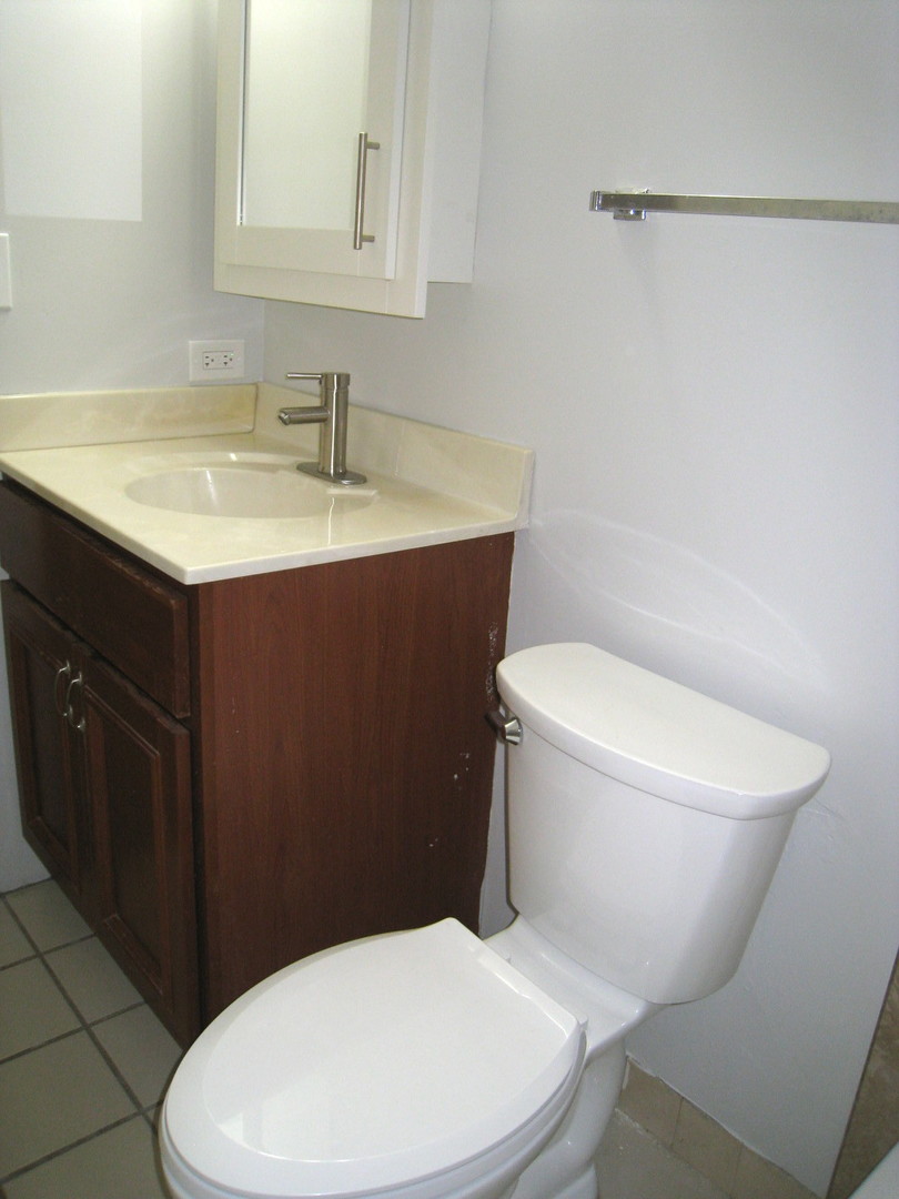 1235 Harding Avenue, Unit 302 Des Plaines, IL 60016 - Photo 16 of 22 a white toilet sitting next to a bathroom sink
