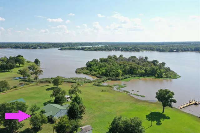 a view of a lake with outdoor space