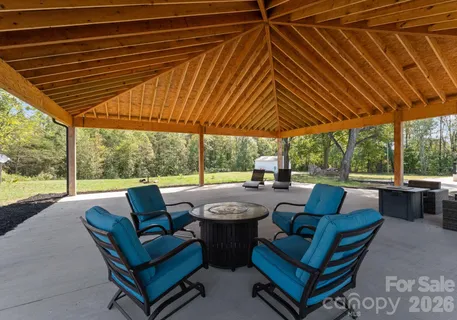 a view of an outdoor sitting space