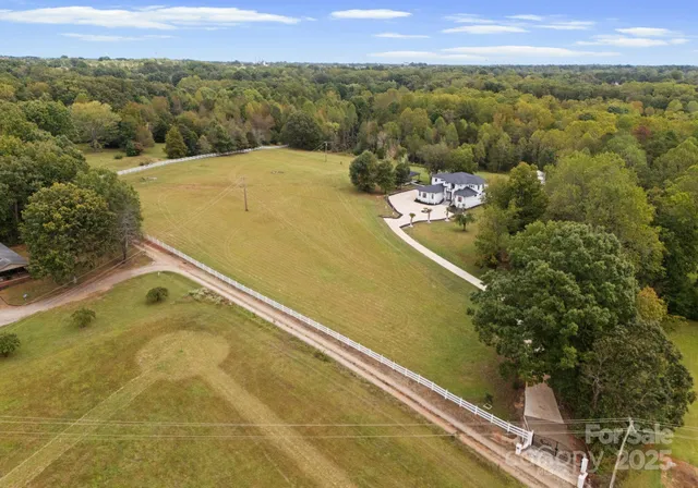 a view of a swimming pool with a mountain