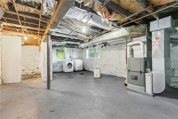 a view of storage and utility room