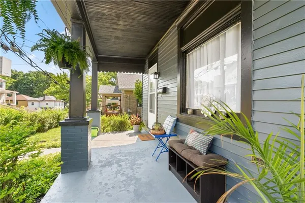 a outdoor living space with furniture