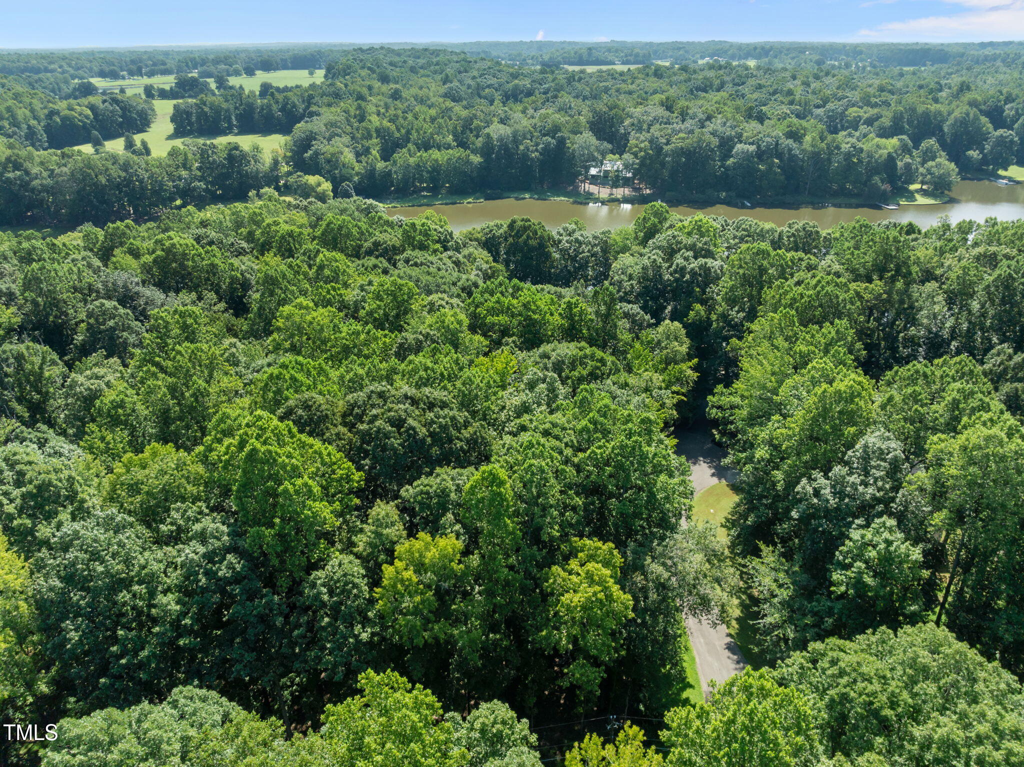 605 Canotage Court Cedar Grove, NC 27231 - Photo 14 of 17 an aerial view of residential house with outdoor space and trees all around