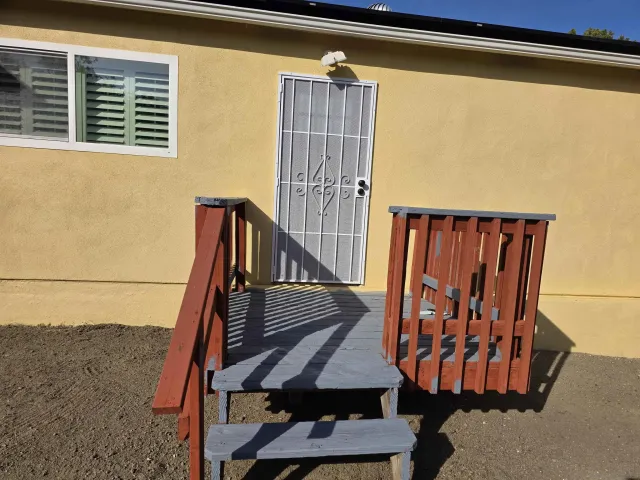 a backyard of a house