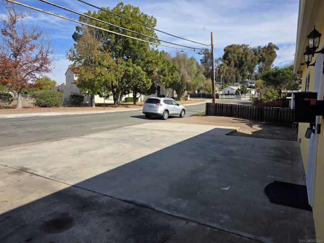 a car parked in front of a house