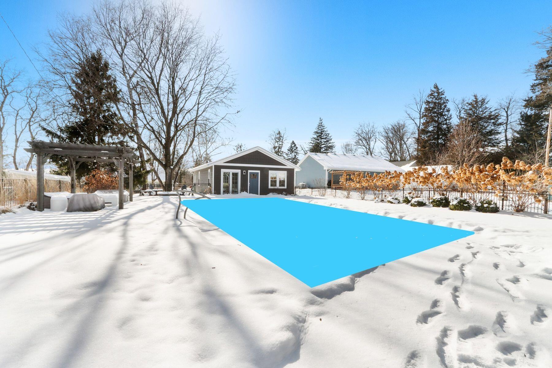 215 Wesley Street Williams Bay, WI 53191 - Photo 25 of 30 Pool outline approximate