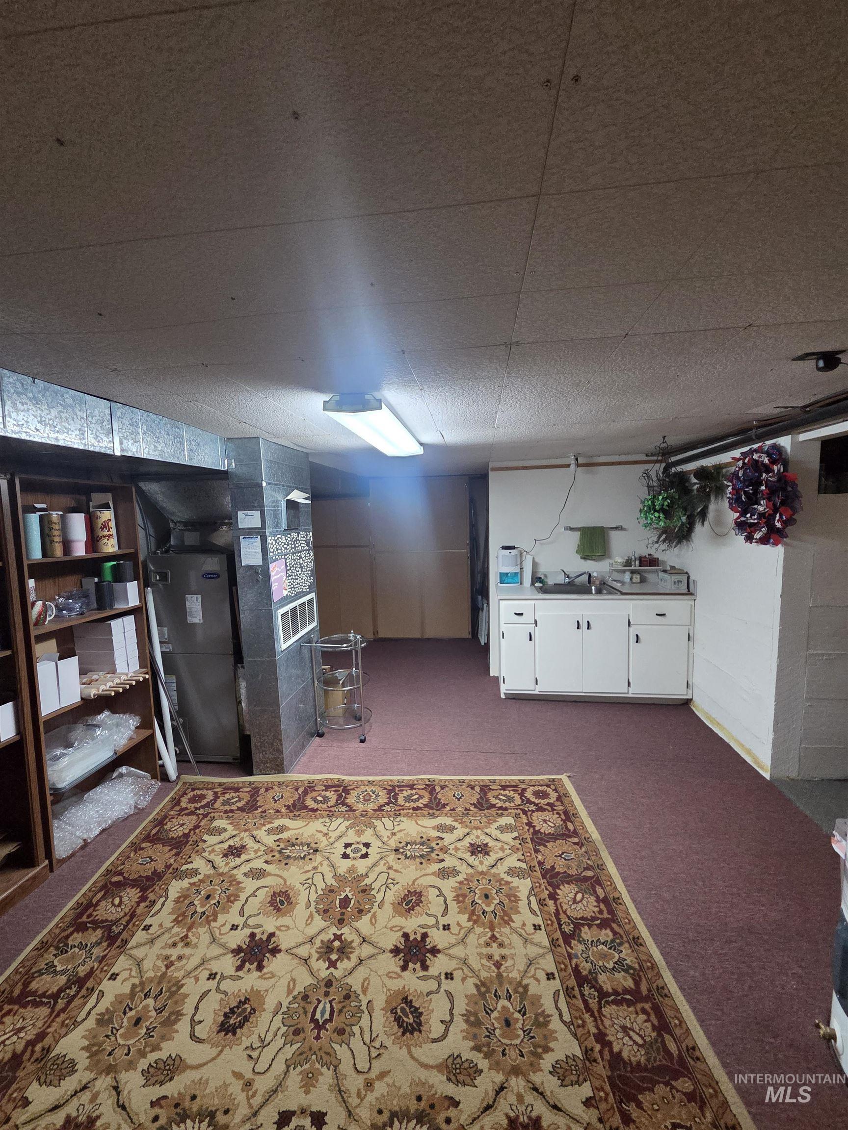 1607 Main Street Pomeroy, WA 99347 - Photo 22 of 28 Finished below grade area featuring light carpet and a sink
