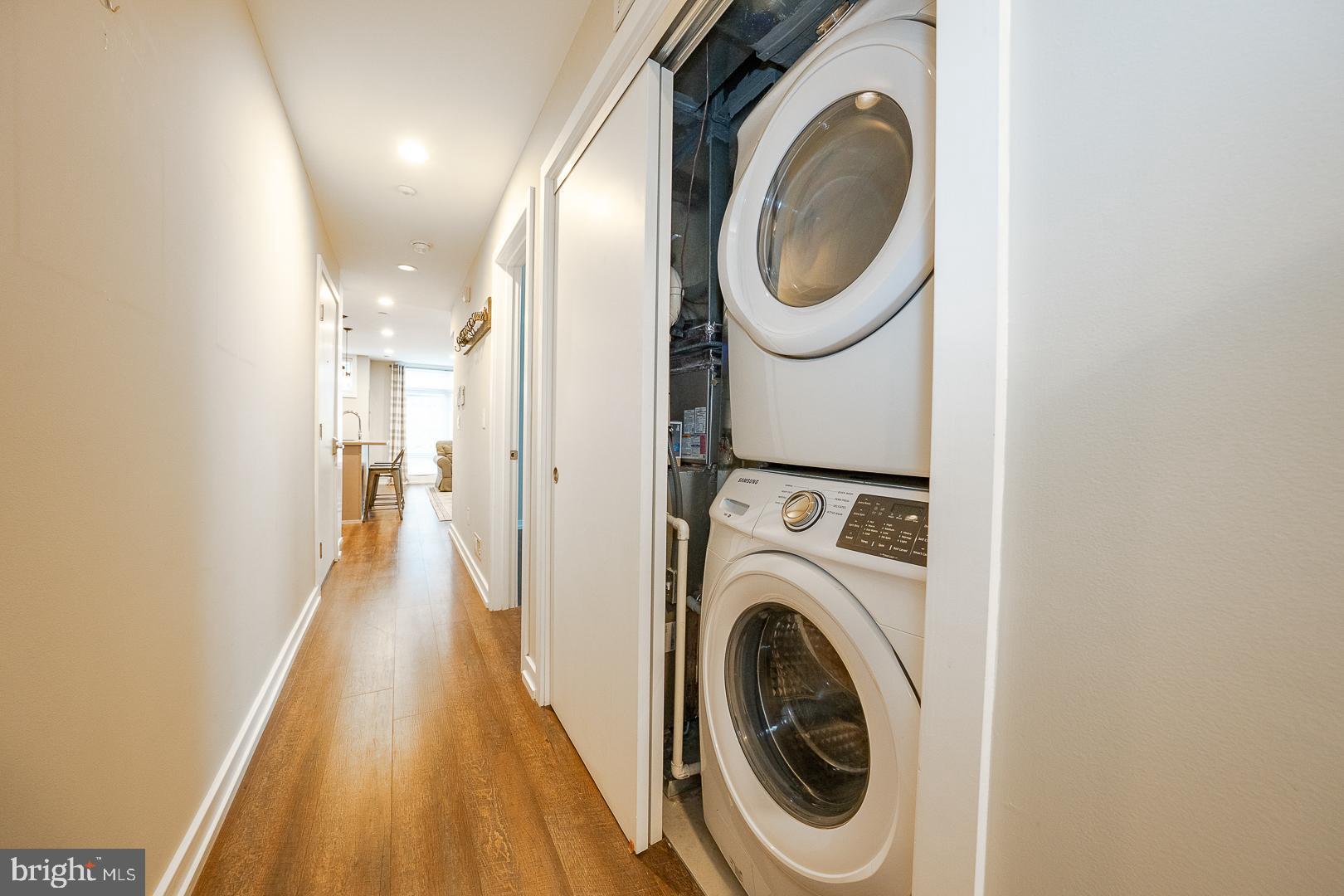 769 North Uber Street, Unit 2 Philadelphia, PA 19130 - Photo 11 of 23 a view of a hallway with washer and dryer
