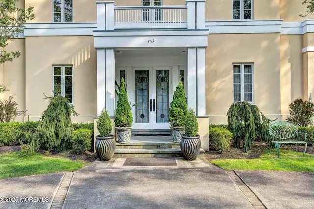 a view of a hallway with a livingroom