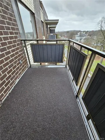 a view of balcony with ocean view