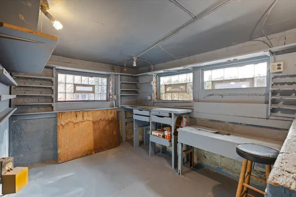 a view of a storage room