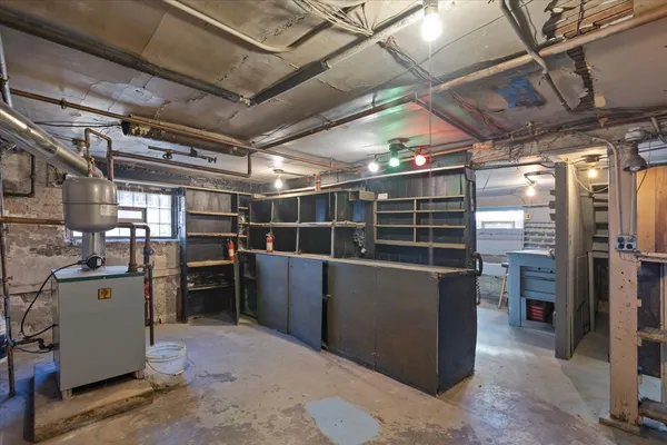 a room with storage and utility