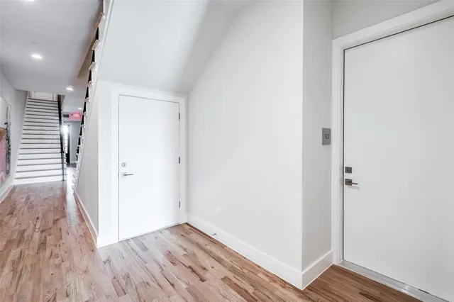 a view of a street with houses