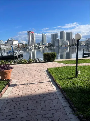 a view of a patio yard