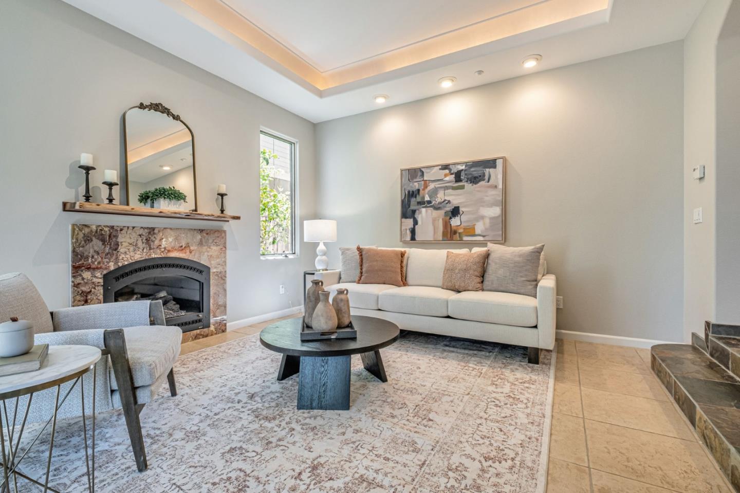 125 Zanzibar Drive Aptos, CA 95003 - Photo 7 of 52 a living room with furniture and a fireplace