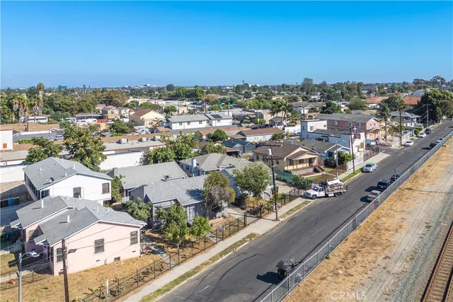 a view of a city and lake