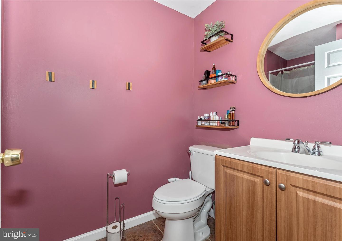 8220 Red Wing Court Frederick, MD 21701 - Photo 11 of 17 a bathroom with a sink a toilet and mirror