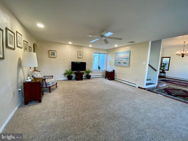 116 East Endfield Road Feasterville-Trevose, PA 19053 - Photo 9 of 63 Lovely Living Room with New Carpets