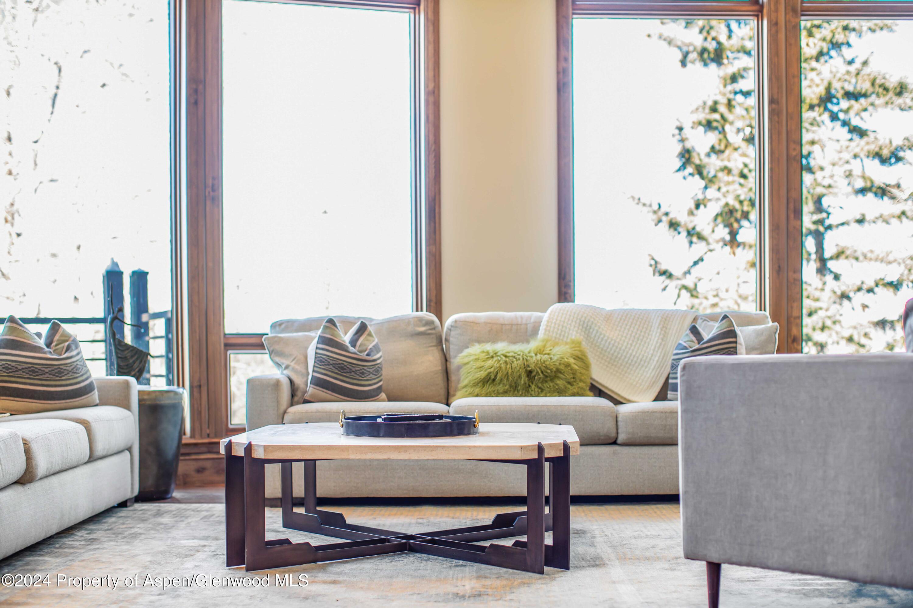 1457 Wood Road Snowmass Village, CO 81615 - Photo 56 of 70 a living room with furniture and a large window