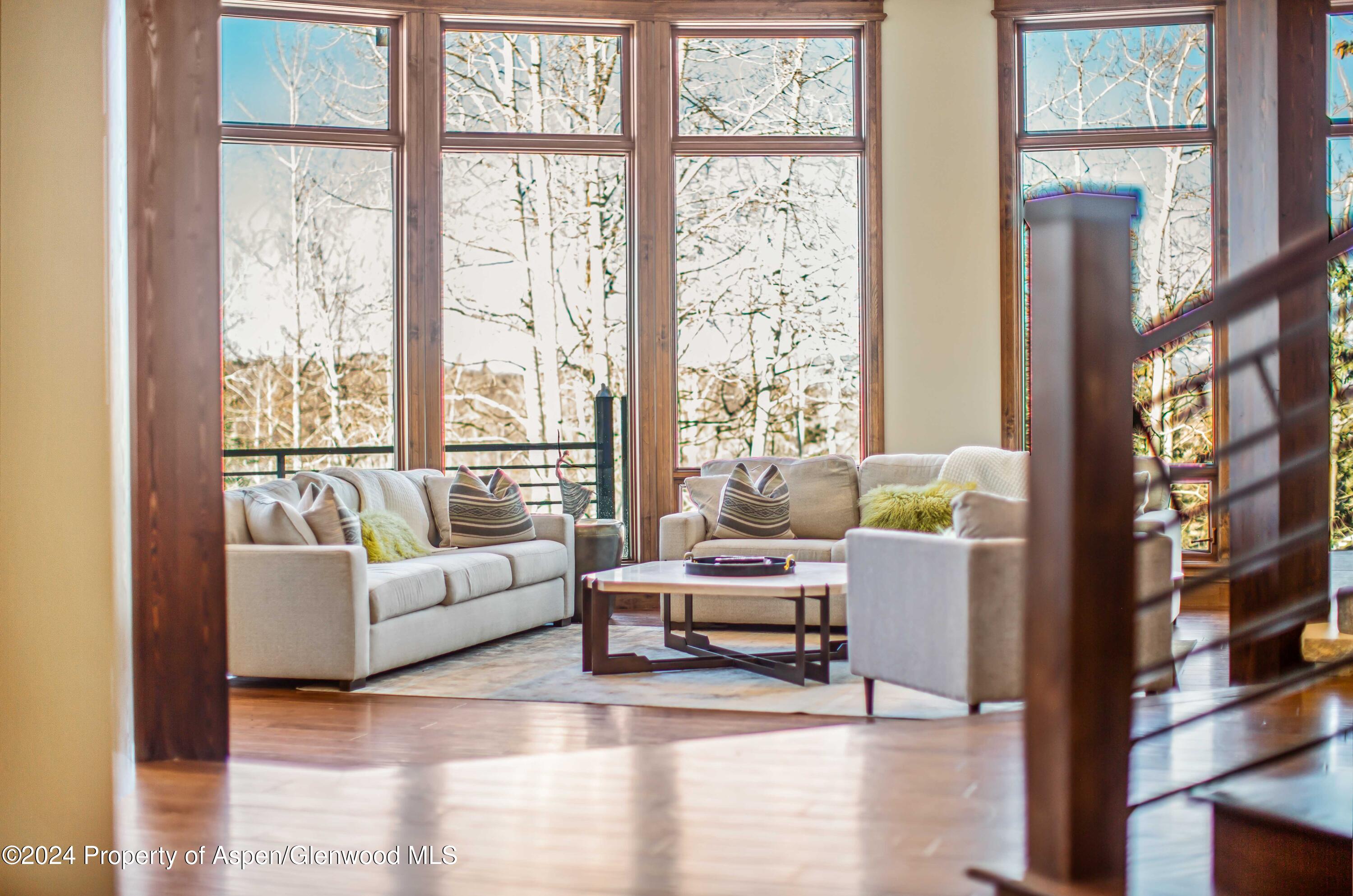 1457 Wood Road Snowmass Village, CO 81615 - Photo 61 of 70 a living room with furniture and a large window