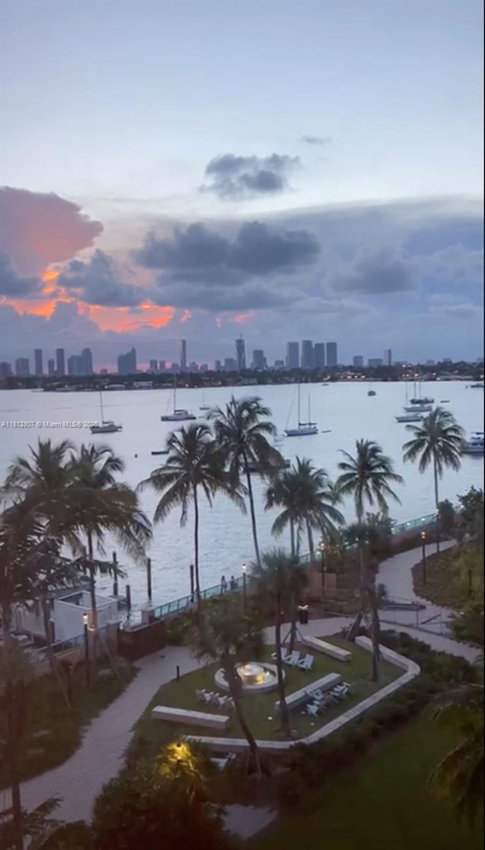 1500 Bay Road, Unit 644S Miami Beach, FL 33139 - Photo 19 of 24 a view of a lake in middle of the town