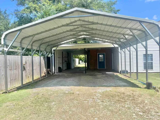 a view of a house with a outdoor space
