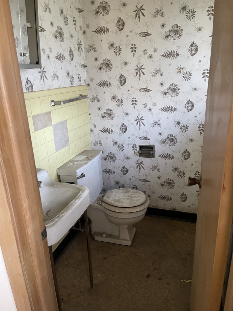441 East Adams Street Elmhurst, IL 60126 - Photo 14 of 20 a bathroom with a granite countertop toilet and a sink